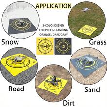 CQT Almohadilla de aterrizaje para drones universal impermeable con peso portátil de plegado rápido Helipad de lanzamiento para  Mavic 3 Pro/Mini 2 SE/Air 2 2S/Mini 3 4 Pro/Mavic 2/Holy S/FPV - Amarillo  naranja - Ver 4