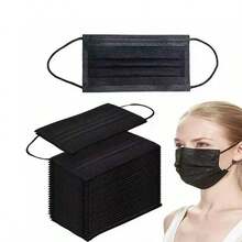 3-Ply Non-Woven Disposable Face Masks, Black, For Adults And Children - Multicolor - View 2