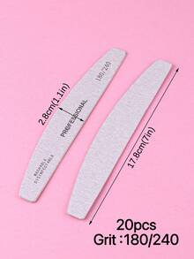 15片/20片半月形专业指甲锉，配100/180目、180/240目指甲锉条 - 彩色 - 查看 10