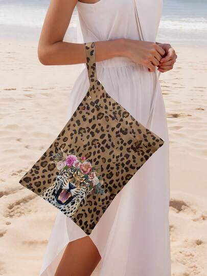 1pc Random Pattern Waterproof Diaper Bag, Portable Travel Storage Bag For Clothes, Swimwear, Toiletries, Diapers