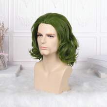 Men's Short Green Wig, Men's Clown Wig, 70s 80s Men's Cosplay Halloween Costume Wig - Multicolor - View 5