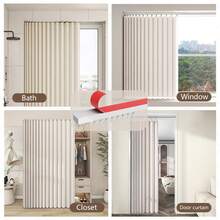 1 Set - Upgraded Wide Self-Adhesive Curtain Track, No Drill Curtain Rod, Ceiling Curtain Track, Curtain Rod, Ceiling Installation, Stick-On Curtain Rod, For Windows, Cabinets, Bathroom Shower Curtains - Widened and Thickened Upgraded Version - View 12