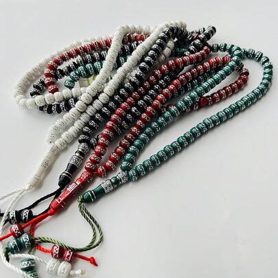 무슬림 예배, 라마단, 하지, 움라 & 이드에 적합한 기도 구슬 - 매일 기도, 하지 & 움라, 무슬림 샤워, 아키카, 크리스마스 & 새해 2026을 위한 타스비가 있는 기도 구슬 - 무슬림 기도 선물