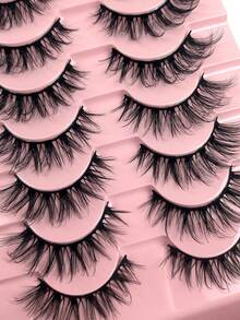 Hinarin 10 Pairs Of Cat Eye False Eyelashes Grafted False Eyelashes Slender Soft Cross-Shaped Tail With Extended Length Make Your Eyes Bright And Reusable Suitable For All Eye Shapes - Natural Lashes - View 5