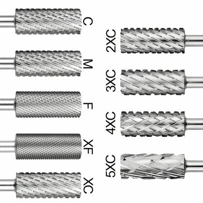 1pc 5.35mm Tungsten Carbide Barrel Nail Drill Bit, Manicure Accessory