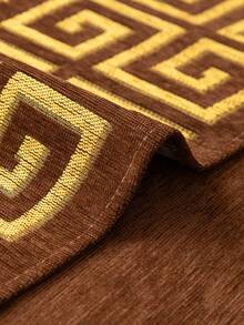 1PC Geometric Pattern Sofa Cushion Cover, All Seasons Non-Slip Sofa Cover, Pet Friendly Cat Scratch Resistant Sofa Protector, Machine Washable Home Decor For 1/2/3/4 Seater & L-Shaped Sofa (Sold Separately) - Coffee Brown - View 8