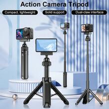 Universal Tripod, Quick Release Base, Selfie Stick Extension Accessories Compatible With DJI OSMO Action Action 5 Pro, Action 4 And Action 3 - Black - View 5