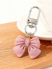 1PC Premium Metal Electroplated Pink Keychain, Sweet And Fresh 3D Bowknot Bag Charm – Stylish Lightweight Accessory (25g) Boasting Durable, Scratch-Resistant Quality – Ideal For Home Use, Daily Commute, Travel Journeys, Outdoor Adventures, Business Trips, Parties, Friendly Gatherings – Wonderful Gift Choice For Juniors, Couples, Spouses, Colleagues, Friends, Elders, Kids, Classmates, Teachers – Limited To 1PC Per Customer – Perfect For Decorating Bags And Keys To Add Feminine Charm And Upgrade Daily Style - 粉色 - 查看 7