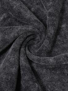 Es Trus Cotton，夏季女士街头时尚Y2k服装黑色修身性感圆领水洗露脐T恤 - 黑色 - 查看 6