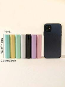 10毫升高端旋转式可填充香水喷雾器 - 超细雾玻璃喷雾瓶，旋转式填充，搭配一次性压缩面巾，防漏便携式喷雾器及迷你古龙水/面部喷雾器；情人节礼物 - 彩色 - 查看 11