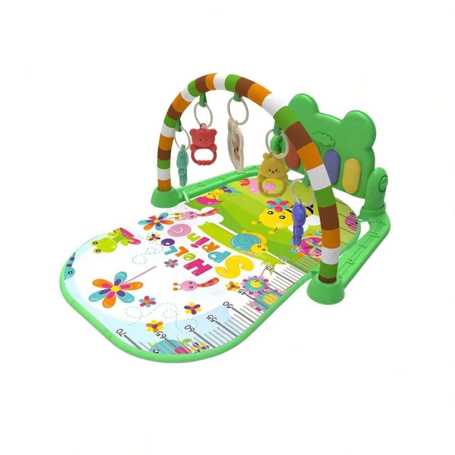 Baby Activity Mat With Musical Piano, Keyboard, And Interactive Rattles - Complete Deluxe Gym - 綠色 - 查看 1
