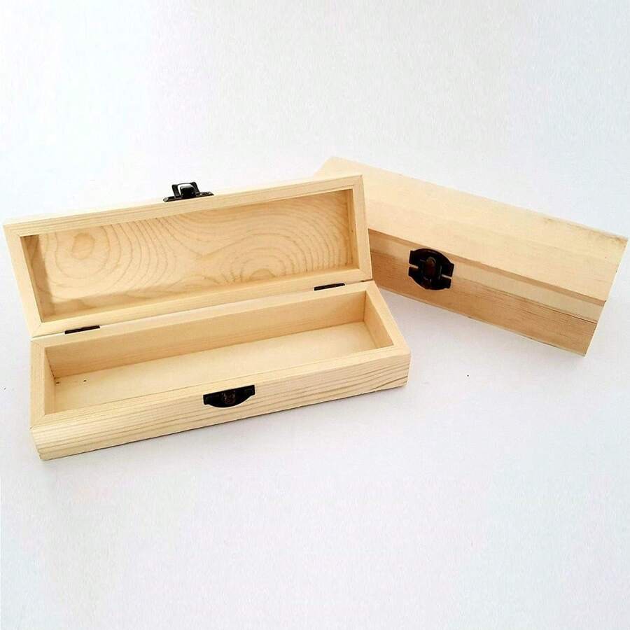 OISE ART STORE 2 Pezzi Scatole Legno Portapenne Portagioie  7608 Rettangolare Cofanetto - - Multicolore - Visualizzare 1