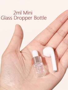 Butterfly Pattern Glass Essential Oil Dropper Bottle, Leak-Proof Empty Bottle, Perfume Sub-Bottling Bottle, Travel Container, Serum Bottle, For Essential Oils, Cosmetics, Perfumes And Other Liquids - A Travel Essential. - Multicolor - View 6