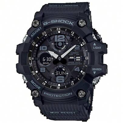 Casio 卡西欧 G-Shock Mudmaster GG-1000-1A1 男士手表，防泥、防震、200米防水、太阳能驱动，户外模拟/数字双显腕表