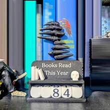 Contador de Leitura 3D, Contador Manual Impresso em 3D, Novo Sinal de Livros Lidos Este Ano, Sinal de Amante de Livros, Rastreador de Livros para Decoração de Biblioteca - Multicolorido - Visão 7