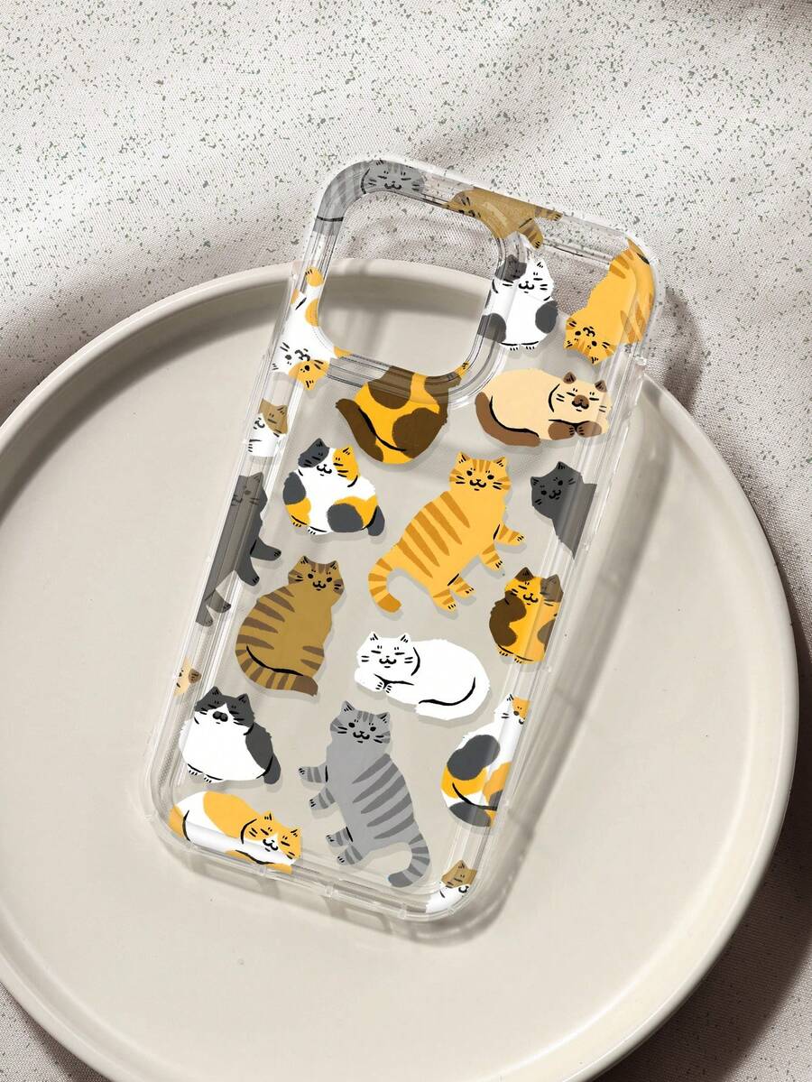 可爱猫咪印花透明手机壳，兼容 13/11/17/17 Pro/16/14/15/15 Pro/15 Plus/15 Pro Max/7 Plus/8 Plus/X/Xs Max/Xr/11 Pro/12 Pro/13 Pro/14 Pro/12 Mini/13 Mini/11 Pro Max/12 Pro Max/13 Pro Max/14 Pro Max/14 Plus/17 Pro Max/17 Air/6/6s Plus/7/8/16 Pro/16 Plus/16 Pro Max/SE2/17 Pro Max 和三星 Galaxy A54/A14/A12/A13/A15/A32/A33/A24/A52S/S20/S21/S22/S23/S24/S23 Plus/S24 Ultra/S25/A15/A33/A23。 - 彩色 - 查看 1