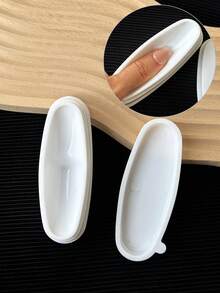 可拆卸美甲粉收集盒，法式美甲粉收集器，美甲粉回收盒，美甲粉分配器，清洁盒 - 白色 - 查看 2