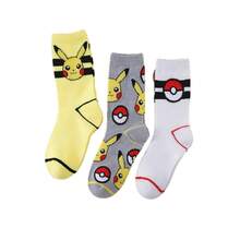 2 双柔软透气吸湿中筒袜，黄粉可爱卡通图案，加固袜头和袜跟，经久耐穿，男女通用，四季皆宜，适合学校和户外活动，夏季冬季皆可穿着。帕特里克，送礼佳品 - 彩色 - 查看 5
