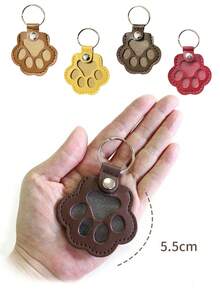 2/5件装皮革宠物毛发收集钥匙扣，创意宠物毛发收纳吊坠，可爱猫狗毛发包挂饰 - 彩色 - 查看 3
