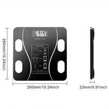 SOKANY Bluetooth Smart Body Fat Scale, 2xAAA, Temp Display, LCD, APP Sync, Multiple Body Metrics, Tempered Glass, Max 396lbs, For Home/Gym. - Multicolor - View 3
