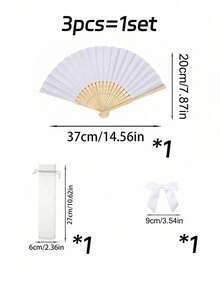 3/15/30pcs Elegant White Folding Fan Set, Includes Bows And Gift Bags, Bridal Bamboo Handheld Folding Fans, Bachelorette Party Wedding Bride Gift Decoration, Bridesmaid Bamboo Handheld Folding Fans, Bachelorette Party Photo Props, Bridesmaid Gifts And Wedding Decoration, Perfect Wedding Gift, Wedding Decoration, Very Suitable For Parties And Events, Perfect Summer Accessory, Women's Folding Fan - Multicolor - View 14