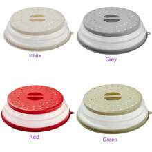 新款硅胶微波炉防溅罩，食物水果沥水微波炉盖，微波炉食物盖，微波炉盘子盖，微波炉盖，厨房用品，厨房配件，婚礼装饰，生日装饰，生日礼物，桌面装饰 - 彩色 - 查看 3