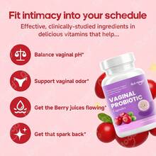 Quit Mood Vaginal Probiotic Capsules For Women - 60 Count, Supports Feminine Health, PH Balance & Odor Control, With Cranberry Powder & XOS Prebiotics To Maintain Vaginal Flora Balance - 180 Capsules/Bottle - 查看 8