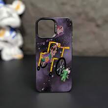 Funda para teléfono "Abuela y Amigos Extraterrestres", compatible con fundas ,  17,  17 Pro,  16 Pro Max,  15 Pro Max,  14 y  13. Fabricada en TPU de alta calidad, duradera, resistente a caídas y única. Un regalo fantástico para familiares, amigos y seres queridos, perfecta para cumpleaños, San Valentín y ocasiones especiales. - Negro - Ver 6