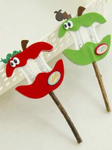 Mini Cat Toy Forest Apple Bell Chew Stick Pet Supplies Teaser Wand - Multicolor - View 5