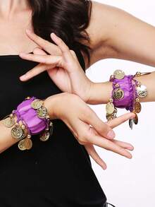 1 قطعة زي رقص البطن للنساء، تنورة من شبكة معدنية مع مجوهرات للجسم، مناسبة للأداء على المسرح، بأسلوب بوهيمي، للصيف والخريف وأعياد الهالوين وغيرها من المناسبات - متعدد الألوان - مشاهدة 22