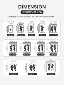 1 pieza Sábana ajustable con lindo diseño de gato de dibujos animados, ropa de cama, protector de colchón, decoración del hogar, textil del hogar cómodo. Sábana ajustable transpirable y antipelusas, suave y amigable con la piel, ropa de cama cómoda para el dormitorio. - Multicolor - Ver 3