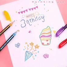 12/18/24/36/48色细头凝胶笔套装，独特彩色艺术马克笔，适用于涂鸦、绘画、书写、素描，适合专业艺术用途 - 閃光啫咖哩筆 - 查看 3