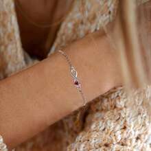 1pc Infinite Love Bracelet Inlaid With Synthetic Zirconia, Suitable For Music Festivals, Easter, Parties, And Daily Commute - Figure 8 Bracelet - View 2