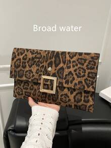 Women's Fashion Envelope Clutch Bag, Patchwork Mosaic Plaid Pattern Multi-Purpose Clutch Purse With Metal Hardware Flap Closure - Multicolor - View 1