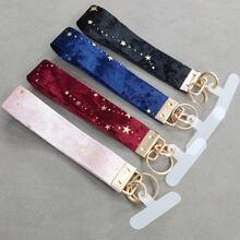 波西米亚风手工蕾丝刺绣花卉爱心钥匙扣挂绳，兼容 16/17 Pro Max及其他通用手机挂绳、腕带钥匙扣、印花爱心编织钥匙扣、女士汽车钥匙扣、女士包包挂件钥匙扣、高品质女士时尚钥匙扣通用钥匙扣 - 手腕繩 - 查看 5