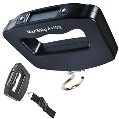 OISE ART STORE Bilancia Digitale Con Fascia Max 50kg Pesa Bagagli Mano Valigie Portatile -