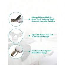 4Pcs/Set Triangle Quilt Holders, Metal Clip Adjustable Elastic Band Quilt Fixing Tool, Practical Invisible Anti-Slip Sheet Straps, Suitable For Sofa Cushions, Quilt Sheets, Home Textiles, Household Items-White - White - View 4
