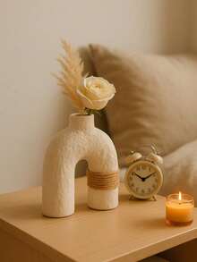 1 pièce ou 3 pièces/set Vase de style nordique vintage avec texture de corde, couleur crème. Décoration de maison pour le salon, la chambre, le balcon. Cadeau pour la petite amie, cadeau d'hiver - Multicolore - Voir 12
