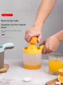 手动多功能榨汁机，带量杯，柑橘榨汁机，柠檬榨汁器，橙汁机，水果榨汁工具，果渣和果汁分离，必备厨房电器，厨房小工具及配件 - 彩色 - 查看 7