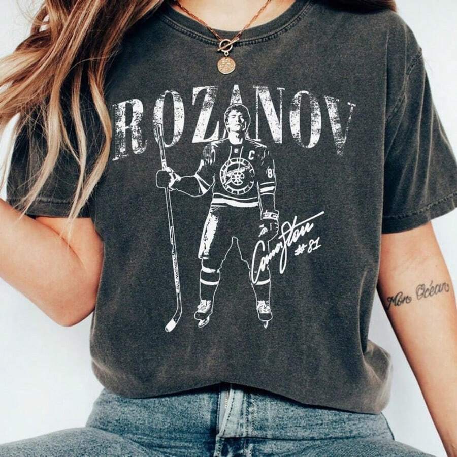 Comfort Ilyza Rozanov Shirt, Heated Rivalry Merch, Hockey Tee, Gift For Movie Lover - Black - View 1