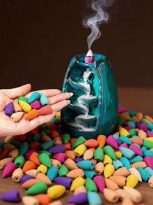 Mixed Mini Backflow Incense Cones For Patio Incense Deodorization, Home Decor Products - 150pcs - View 2