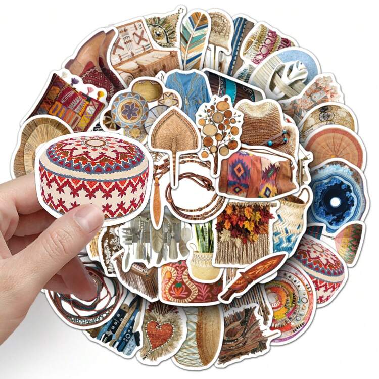 50 miếng dán màu nước phong cách Bohemian, hình hoạt hình, hình dán trang trí nội thất dễ thương, hình dán chống thấm nước, thích hợp cho bình nước, máy tính, laptop, điện thoại, hành lý, sổ tay, tủ lạnh. - 11 - Xem 5