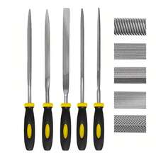 10 件双色手柄什锦锉刀套装，木工打磨小弯锉刀多种尺寸，多用途 - 彩色 - 查看 13