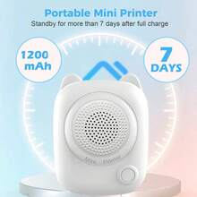 AI Mini Printer, Thermal Inkless Sticker Maker With 5 Rolls Printing Paper, Compatible With IOS&Android , For Study Notes, Pictures, DIY, Journal, Photos, Label,Scrapbook - Multicolor - View 9