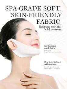 1 Pack V-Shaped Face Mask, Lifting & Firming, Reduces Double Chin, Collagen Infused, Gentle Skincare, Easy To Use, Portable Facial Care Tool - Multicolor - View 1