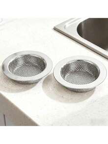 2Pcs Kitchen Sink Strainer Stainless Steel, Kitchen Sink Drain Strainer, Sink Strainers For Kitchen Sinks With Large Wide Rim 4.5" Diameter - Silver - View 3