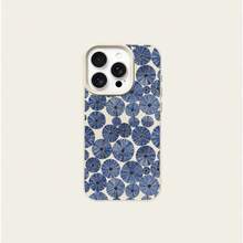 Ốp lưng điện thoại Wave Ripples 1pc chất liệu TPU, họa tiết hoa tươi mát màu xanh dương, tương thích với iPhone 17 Pro Max/17/16 Pro Max/15/13/12/11, S20 FE/A15/S24/A55, Redmi Note 11/12/13 Pro, bảo vệ toàn diện chống rơi vỡ. - trắng - Xem 5