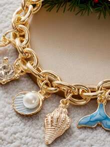 1 Piece, A Classic Holiday Style Bracelet With Ocean, Starfish, Shells, And Accessories Suitable For All Seasons, Making It The Perfect Holiday Gift. - Style 12 - View 3