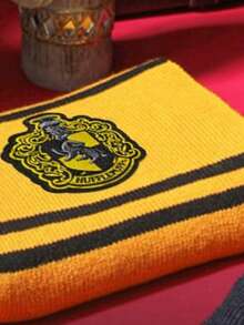 Harry Potter Scarf, Hogwarts School House Of Gryffindor & Slytherin Collaboration, Unisex Wool Blend Fringed Accessories, Gift - Multicolor - View 9