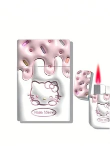 1pc Sanrio Hello Kitty Cute Cartoon Cigarette Case, Holds Up To 20 Regular Cigarettes, Soft & Hard Pack Compatible, Crush-Proof, Plastic Material, Lighter Not Included - Multicolor - View 4